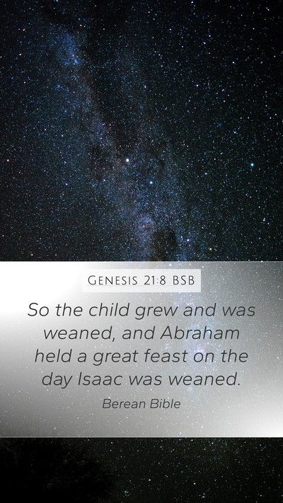 Genesis 21:8 BSB Bible Verse Image