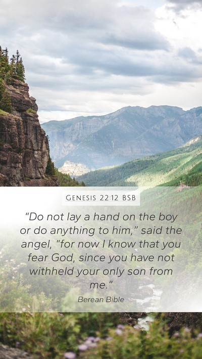 Genesis 22:12 BSB Bible Verse Image