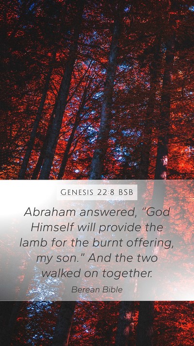Genesis 22:8 BSB Bible Verse Image