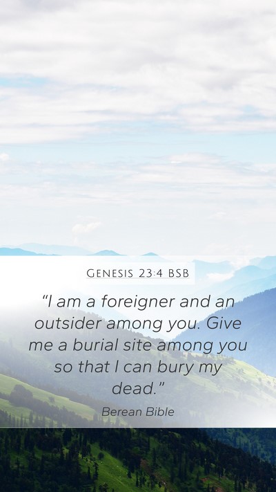 Genesis 23:4 BSB Bible Verse Image