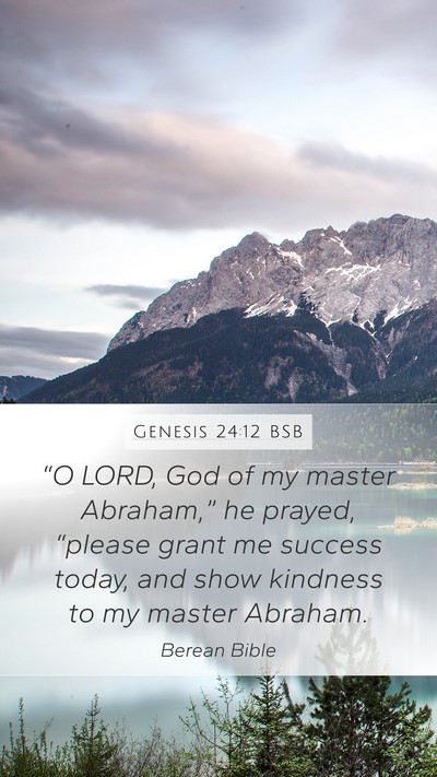 Genesis 24:12 BSB Bible Verse Image