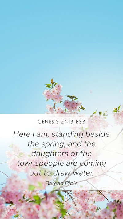 Genesis 24:13 BSB Bible Verse Image