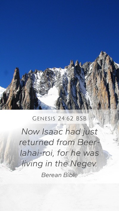 Genesis 24:62 BSB Bible Verse Image