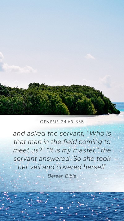 Genesis 24:65 BSB Bible Verse Image