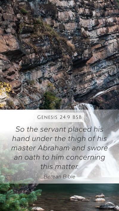 Genesis 24:9 BSB Bible Verse Image
