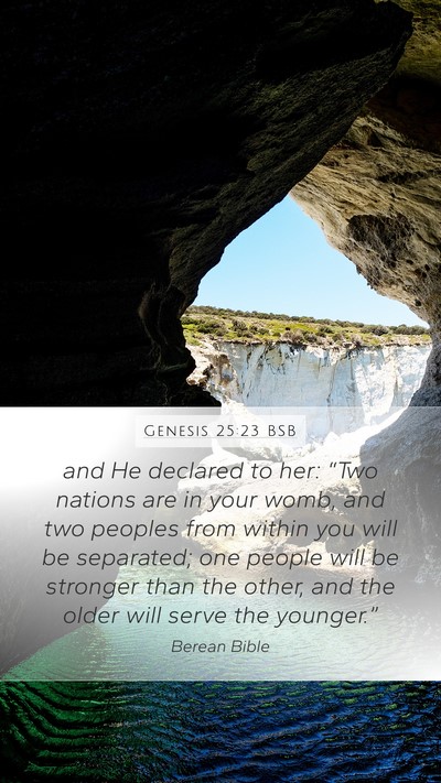 Genesis 25:23 BSB Bible Verse Image