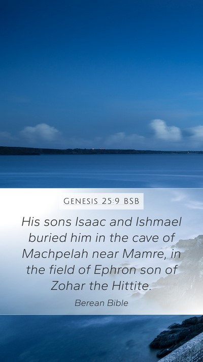 Genesis 25:9 BSB Bible Verse Image