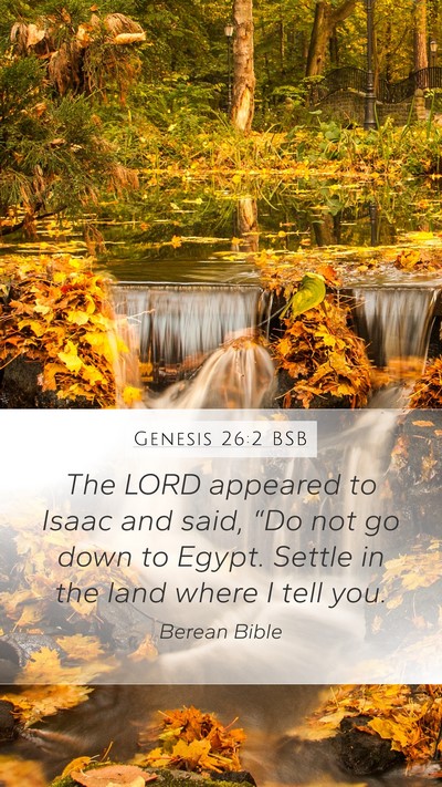 Genesis 26:2 BSB Bible Verse Image