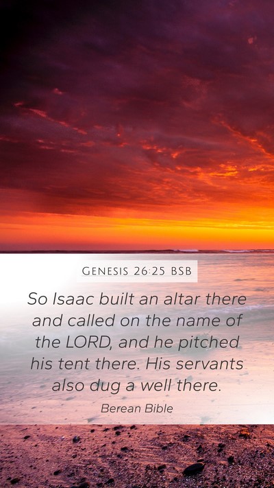 Genesis 26:25 BSB Bible Verse Image