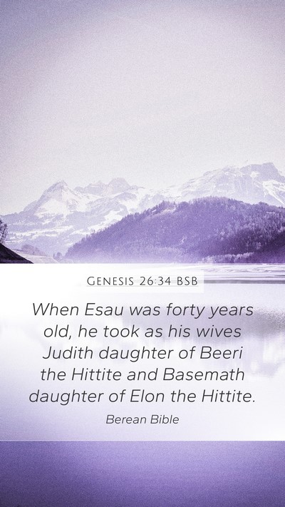 Genesis 26:34 BSB Bible Verse Image
