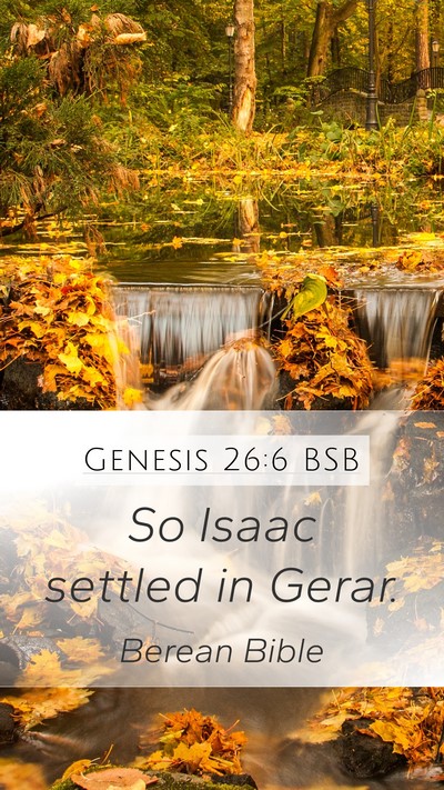 Genesis 26:6 BSB Bible Verse Image