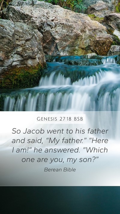Genesis 27:18 BSB Bible Verse Image