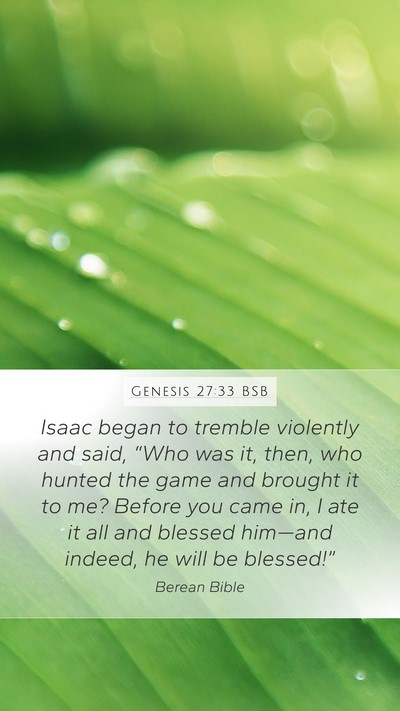 Genesis 27:33 BSB Bible Verse Image