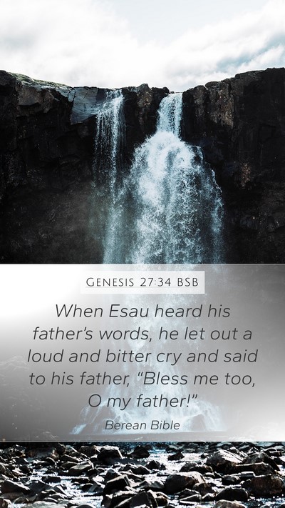 Genesis 27:34 BSB Bible Verse Image