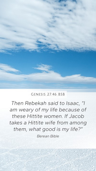 Genesis 27:46 BSB Bible Verse Image