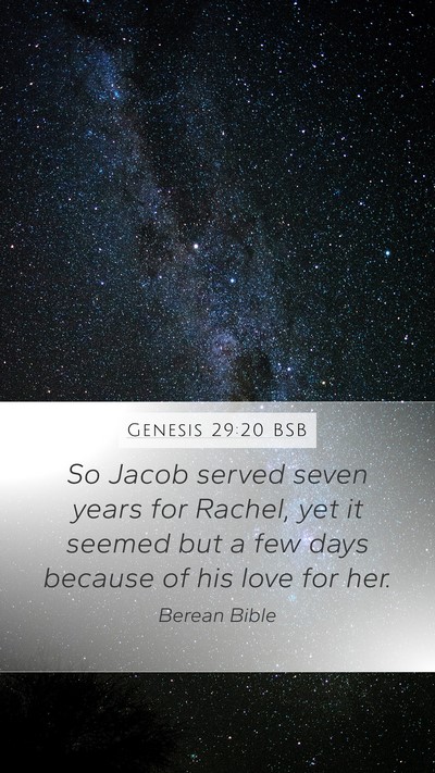 Genesis 29:20 BSB Bible Verse Image