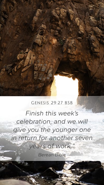 Genesis 29:27 BSB Bible Verse Image
