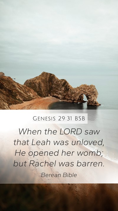 Genesis 29:31 BSB Bible Verse Image