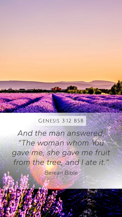 Genesis 3:12 BSB Bible Verse Image