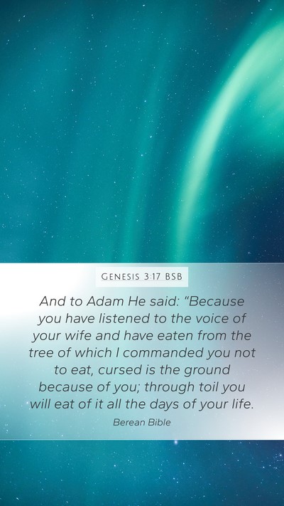 Genesis 3:17 BSB Bible Verse Image