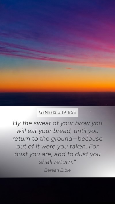 Genesis 3:19 BSB Bible Verse Image