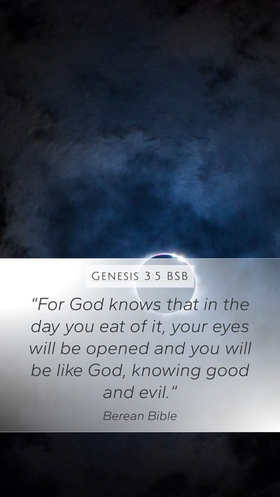 Genesis 3:5 BSB Bible Verse Image