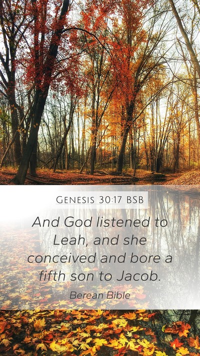Genesis 30:17 BSB Bible Verse Image