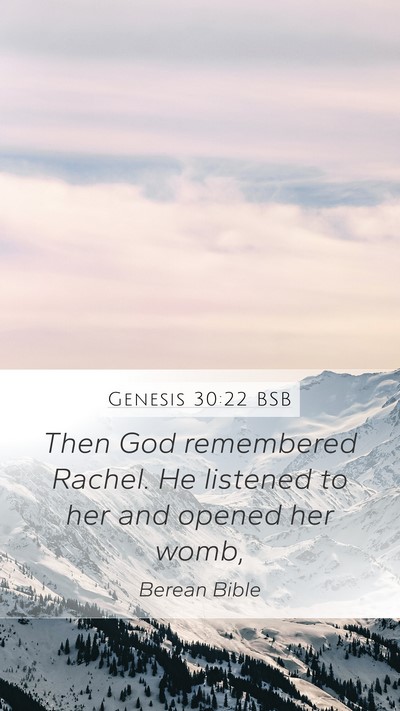 Genesis 30:22 BSB Bible Verse Image