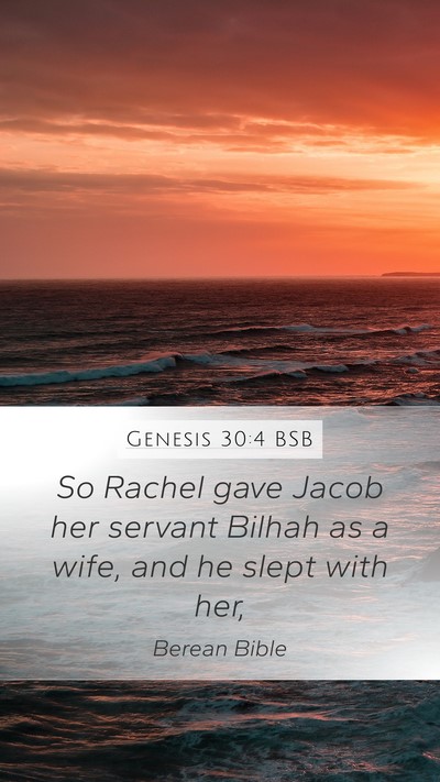 Genesis 30:4 BSB Bible Verse Image