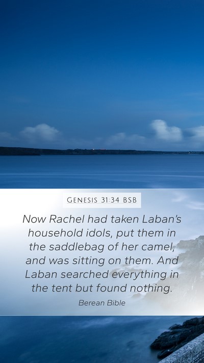 Genesis 31:34 BSB Bible Verse Image