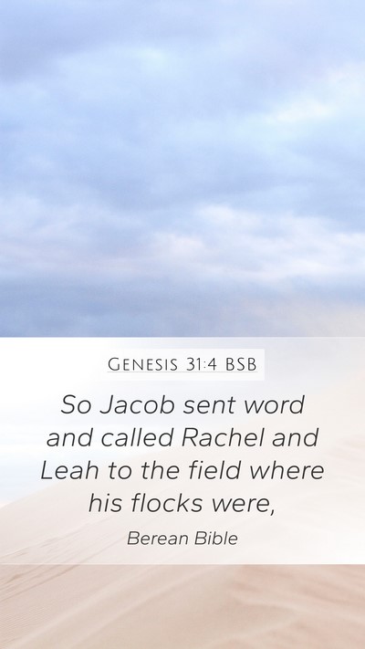 Genesis 31:4 BSB Bible Verse Image