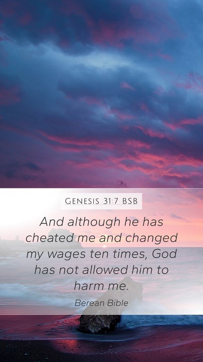 Genesis 31:7 BSB Bible Verse Image