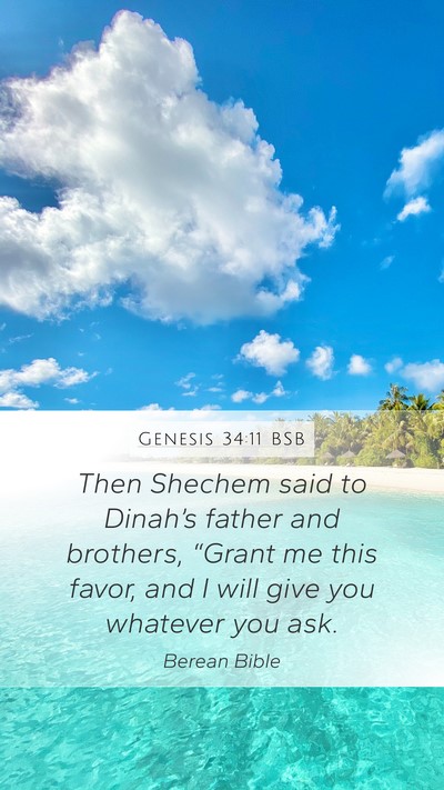 Genesis 34:11 BSB Bible Verse Image