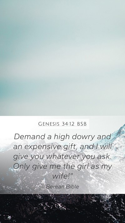 Genesis 34:12 BSB Bible Verse Image
