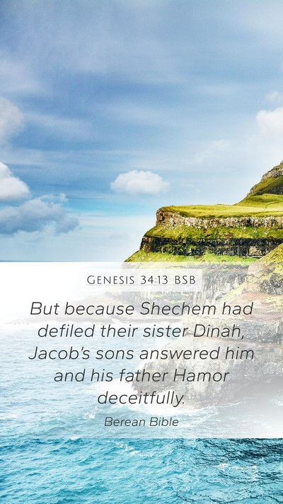 Genesis 34:13 BSB Bible Verse Image