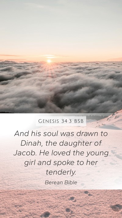 Genesis 34:3 BSB Bible Verse Image