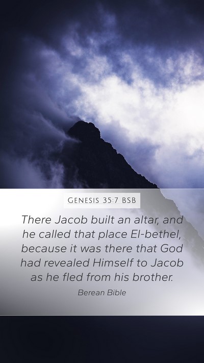 Genesis 35:7 BSB Bible Verse Image