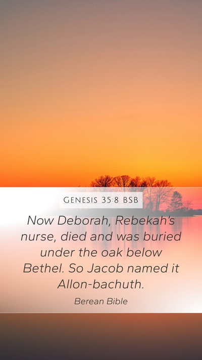 Genesis 35:8 BSB Bible Verse Image