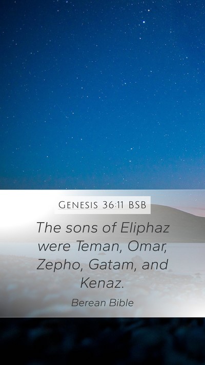 Genesis 36:11 BSB Bible Verse Image