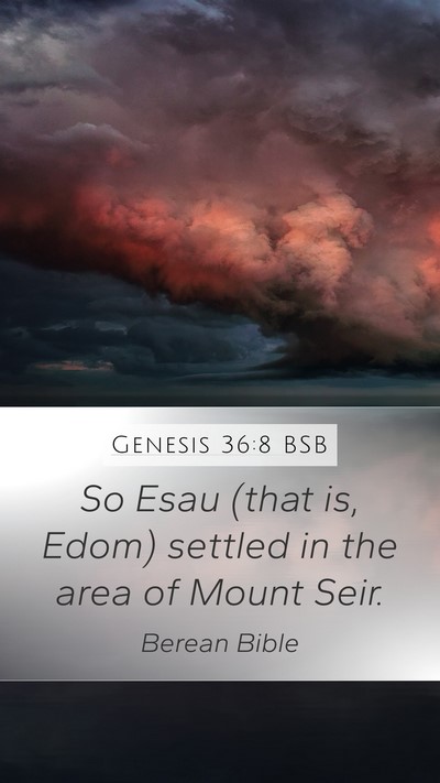 Genesis 36:8 BSB Bible Verse Image