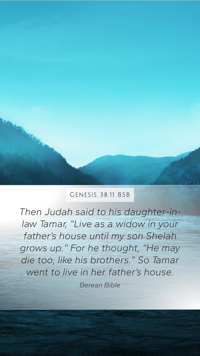 Genesis 38:11 BSB Bible Verse Image