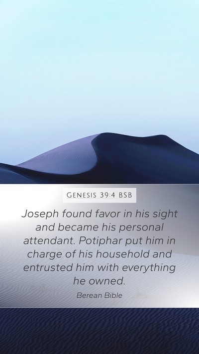 Genesis 39:4 BSB Bible Verse Image