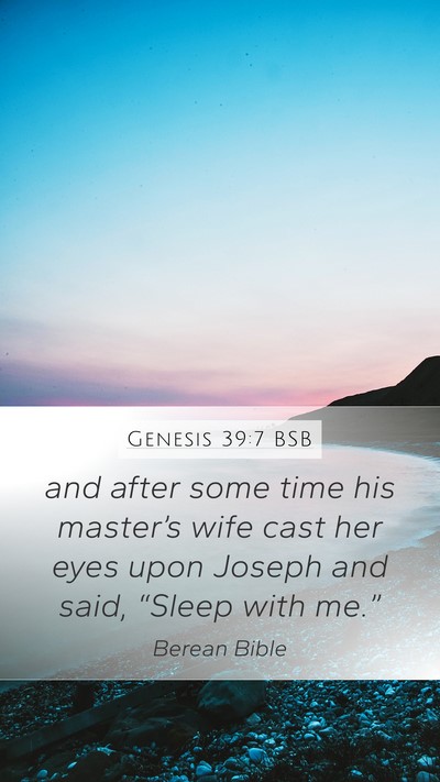 Genesis 39:7 BSB Bible Verse Image