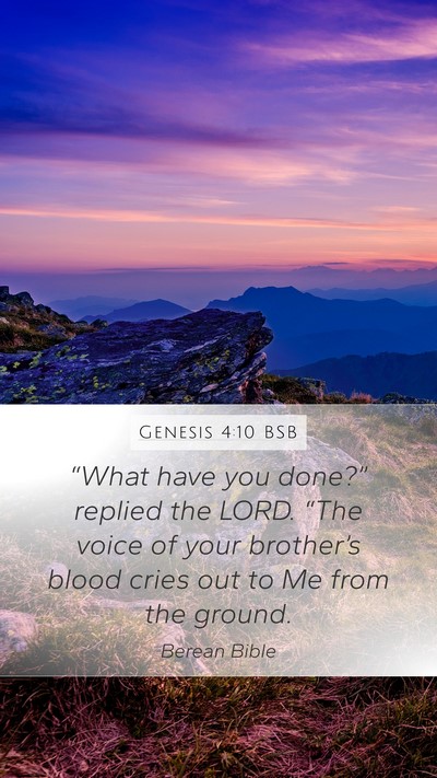 Genesis 4:10 BSB Bible Verse Image