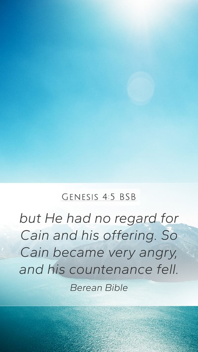 Genesis 4:5 BSB Bible Verse Image