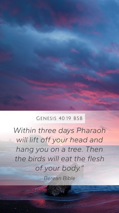 Genesis 40:19 BSB Bible Verse Image