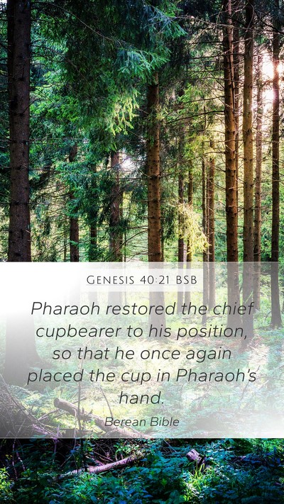Genesis 40:21 BSB Bible Verse Image