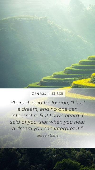 Genesis 41:15 BSB Bible Verse Image