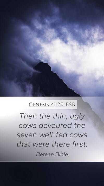 Genesis 41:20 BSB Bible Verse Image