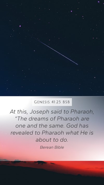 Genesis 41:25 BSB Bible Verse Image